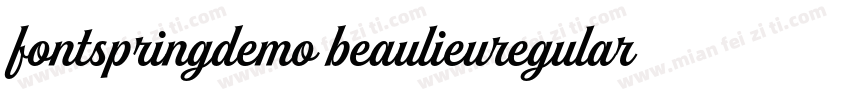 fontspringdemo beaulieuregularregul字体转换